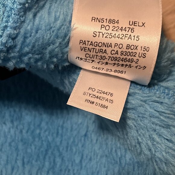 Women's Patagonia Snap T Fleece Jacket SZ Medium Sweater Pullover Logo Blue - Picture 8 of 12